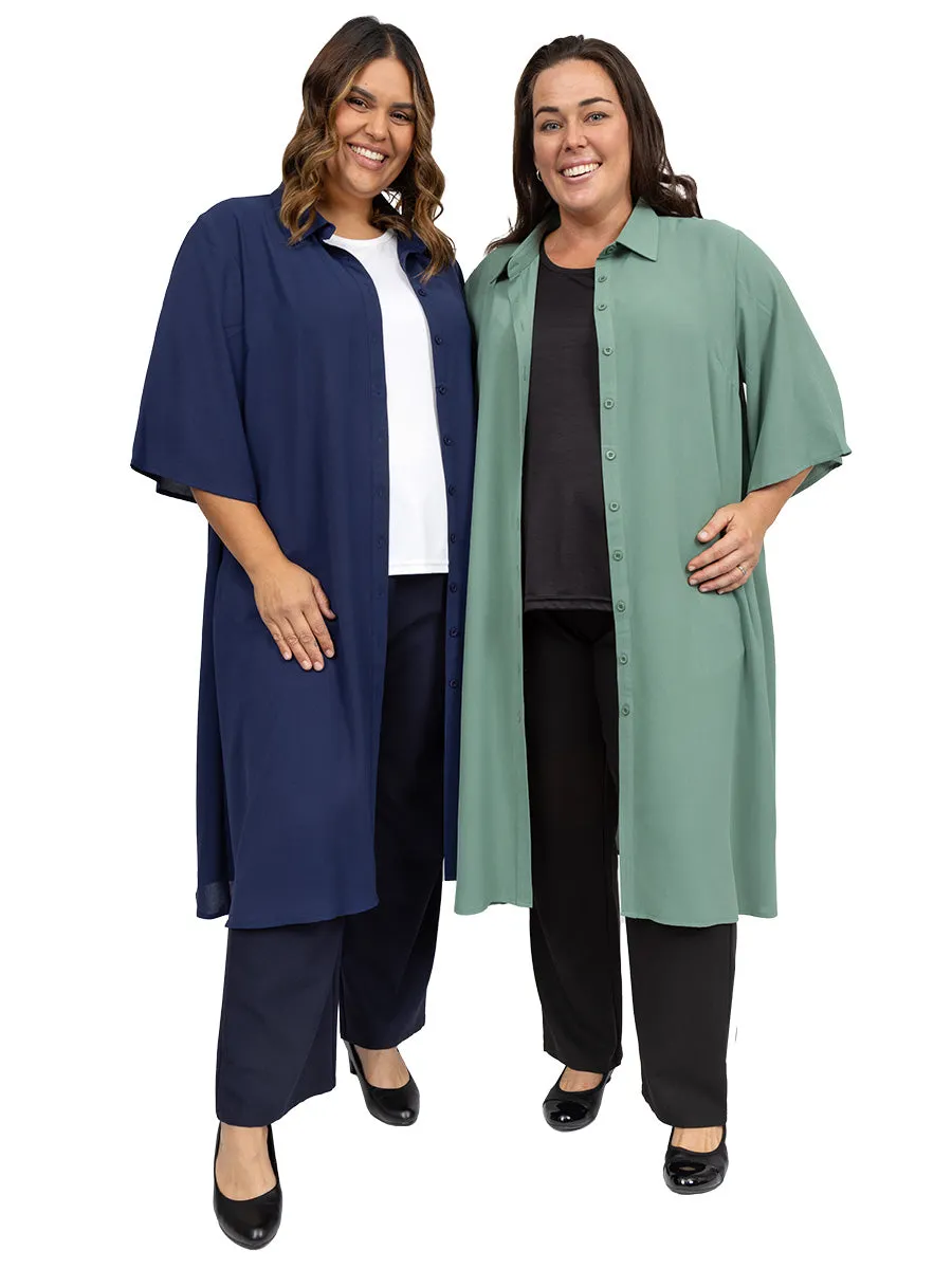 Pine Ridge Shirt Dress - Navy*