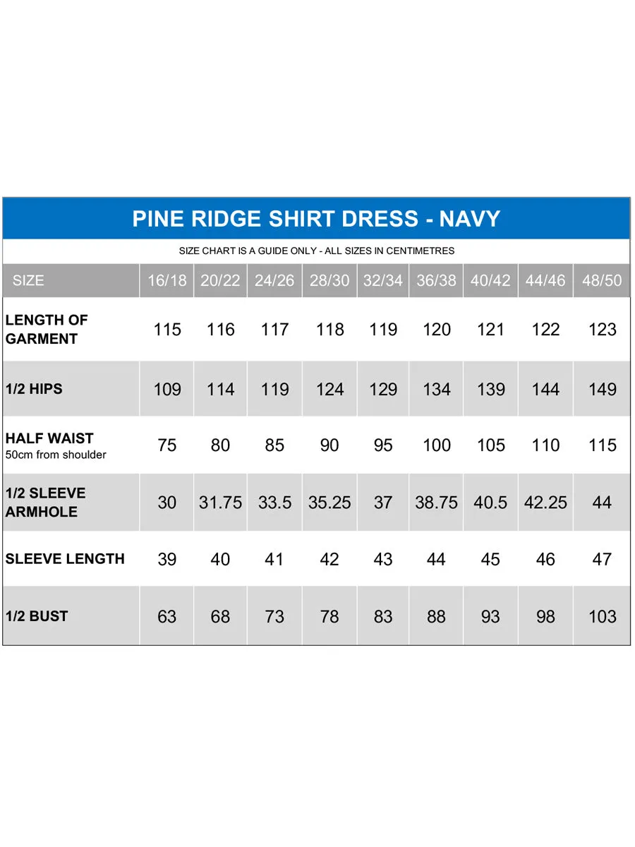 Pine Ridge Shirt Dress - Navy*