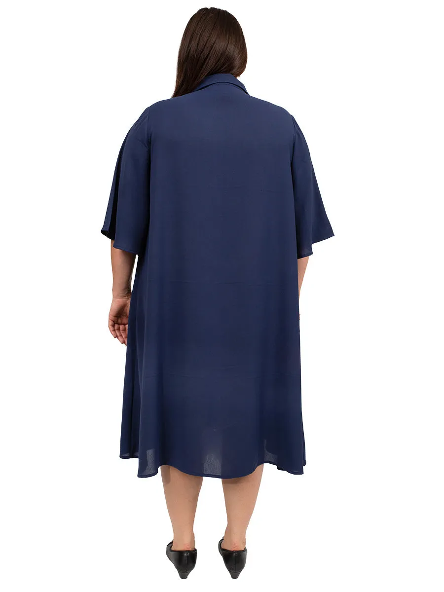 Pine Ridge Shirt Dress - Navy*