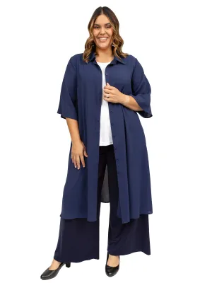 Pine Ridge Shirt Dress - Navy*