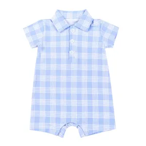 Polū Palaka Polo Bamboo Romper: 12-18M