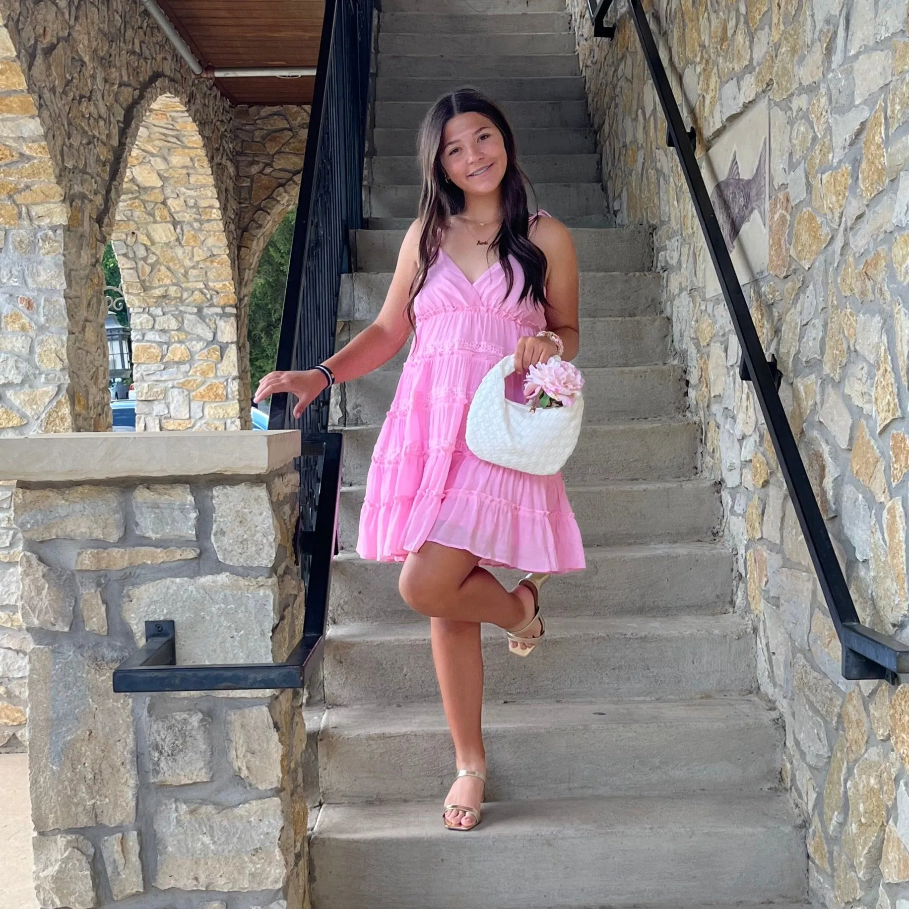 Posh & Polished Sleeveless Tiered Mini Dress