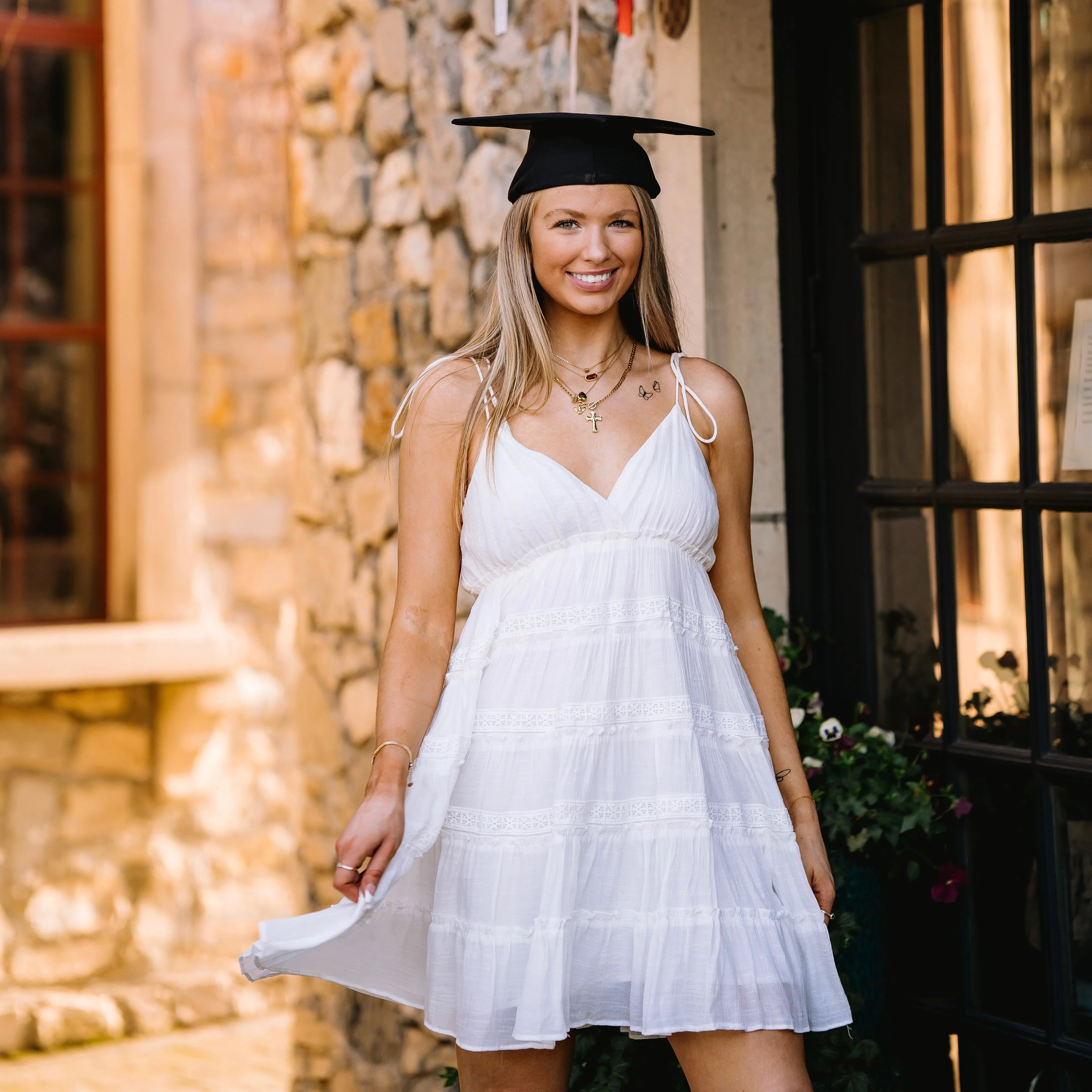 Posh & Polished Sleeveless Tiered Mini Dress
