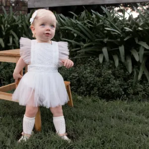 prancer playsuit -  ivory lucia broderie