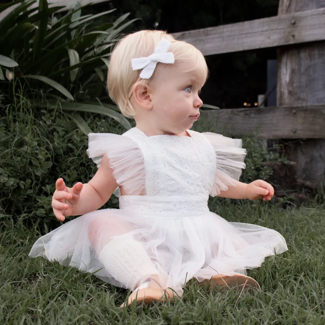 prancer playsuit -  ivory lucia broderie