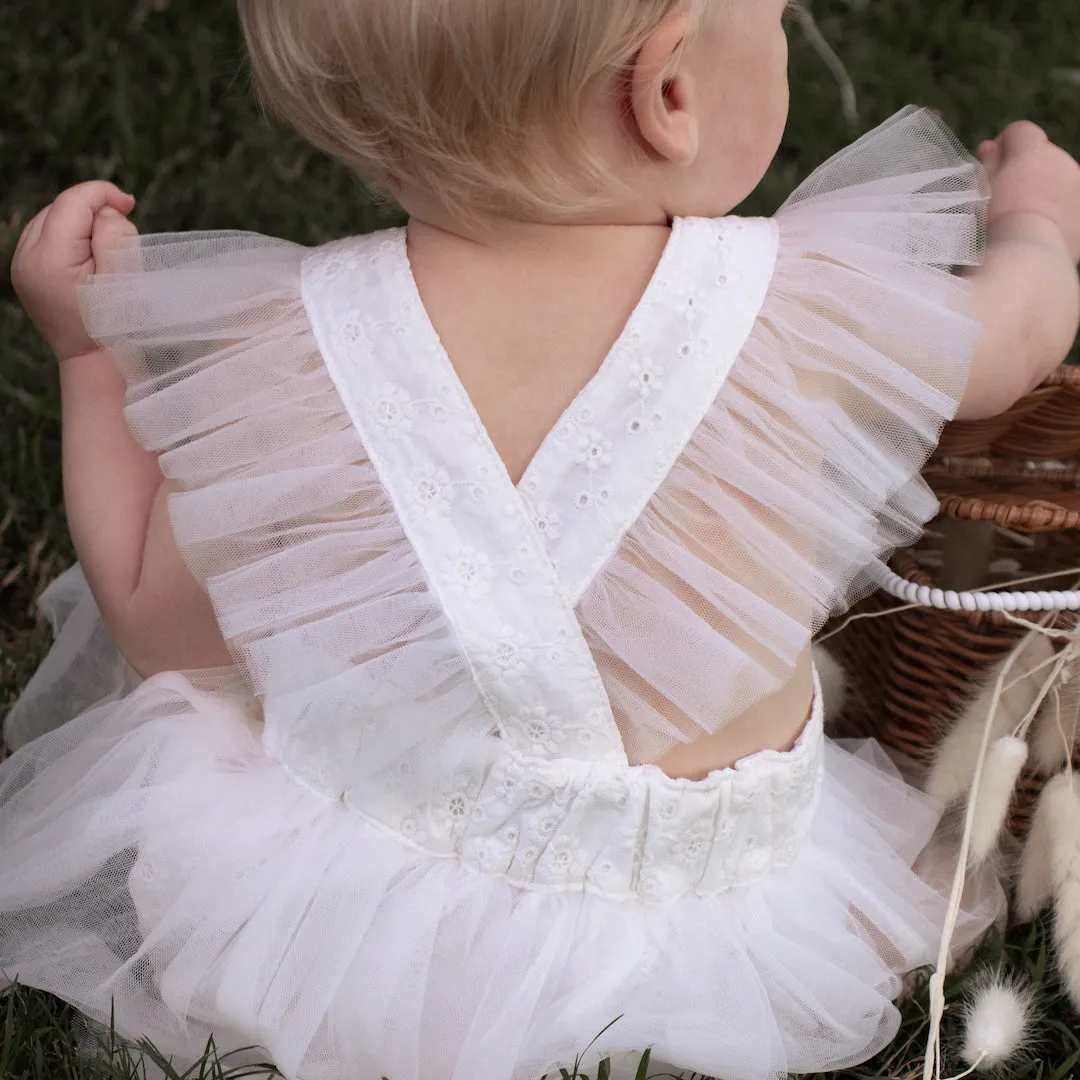 prancer playsuit -  ivory lucia broderie