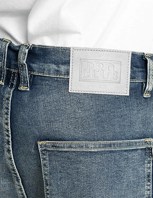 Pro Club Baggy Denim Cargo - Dark Stonewash