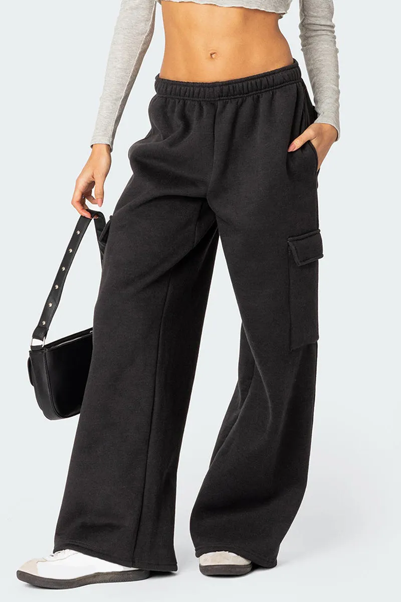 PS3192 Fleece Wide Leg Sweatpants