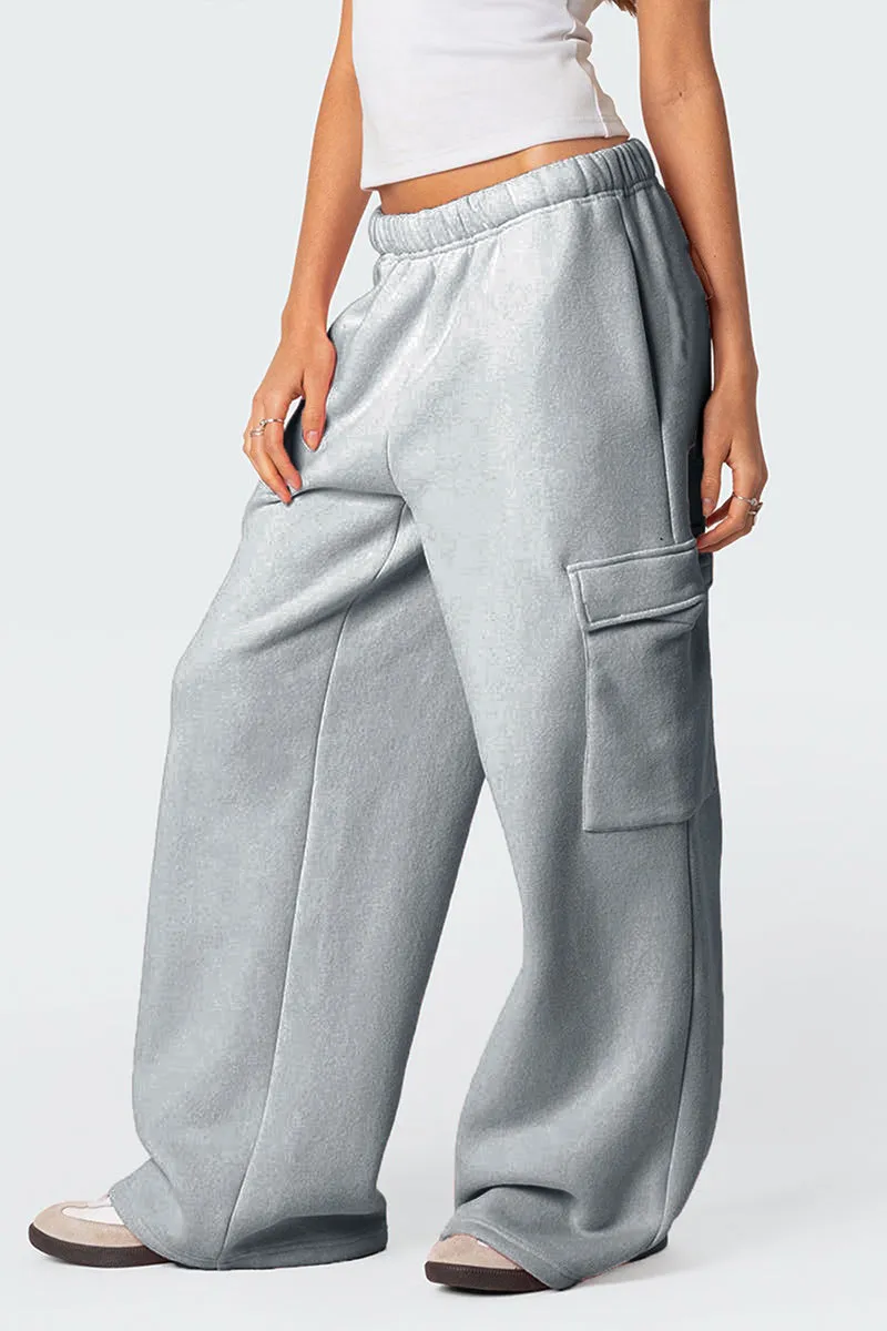 PS3192 Fleece Wide Leg Sweatpants