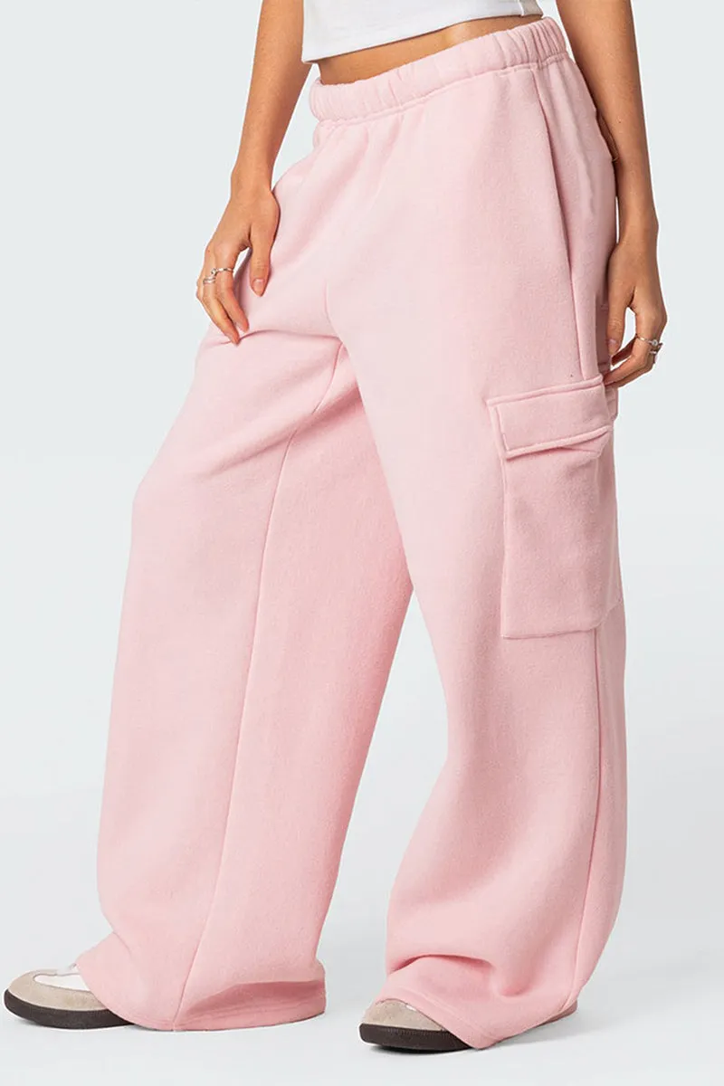 PS3192 Fleece Wide Leg Sweatpants
