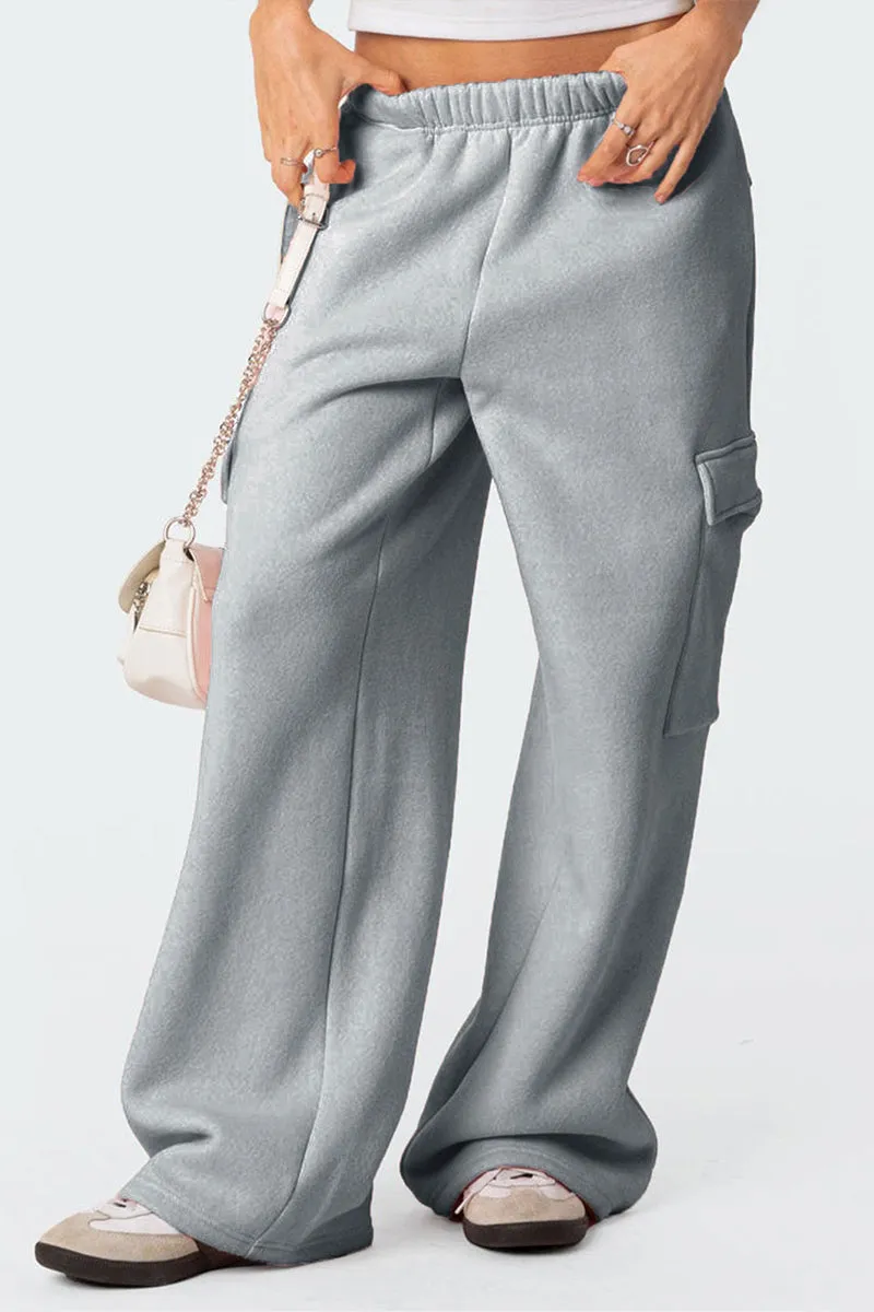 PS3192 Fleece Wide Leg Sweatpants