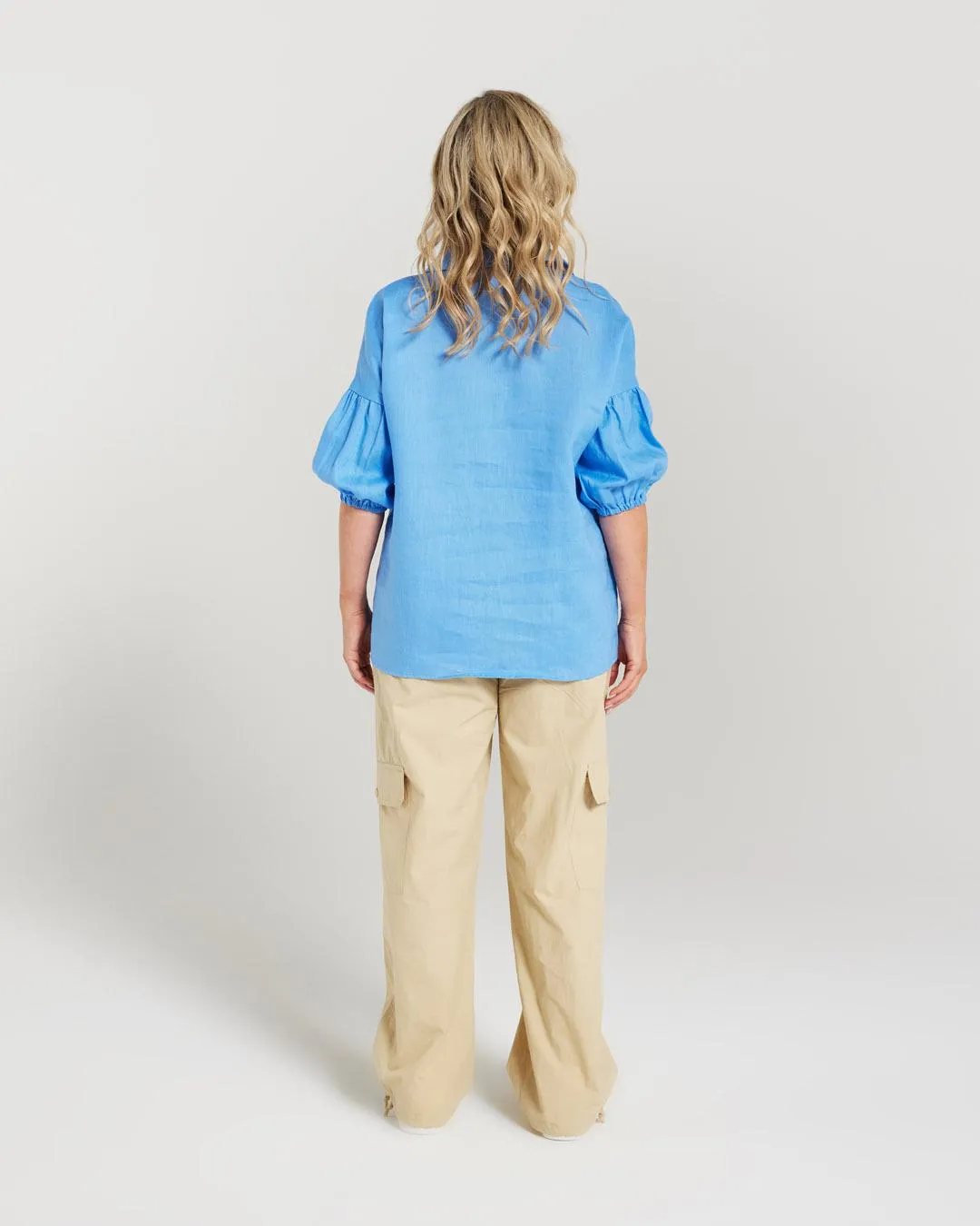 Puff Sleeve Linen Shirt