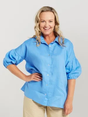 Puff Sleeve Linen Shirt