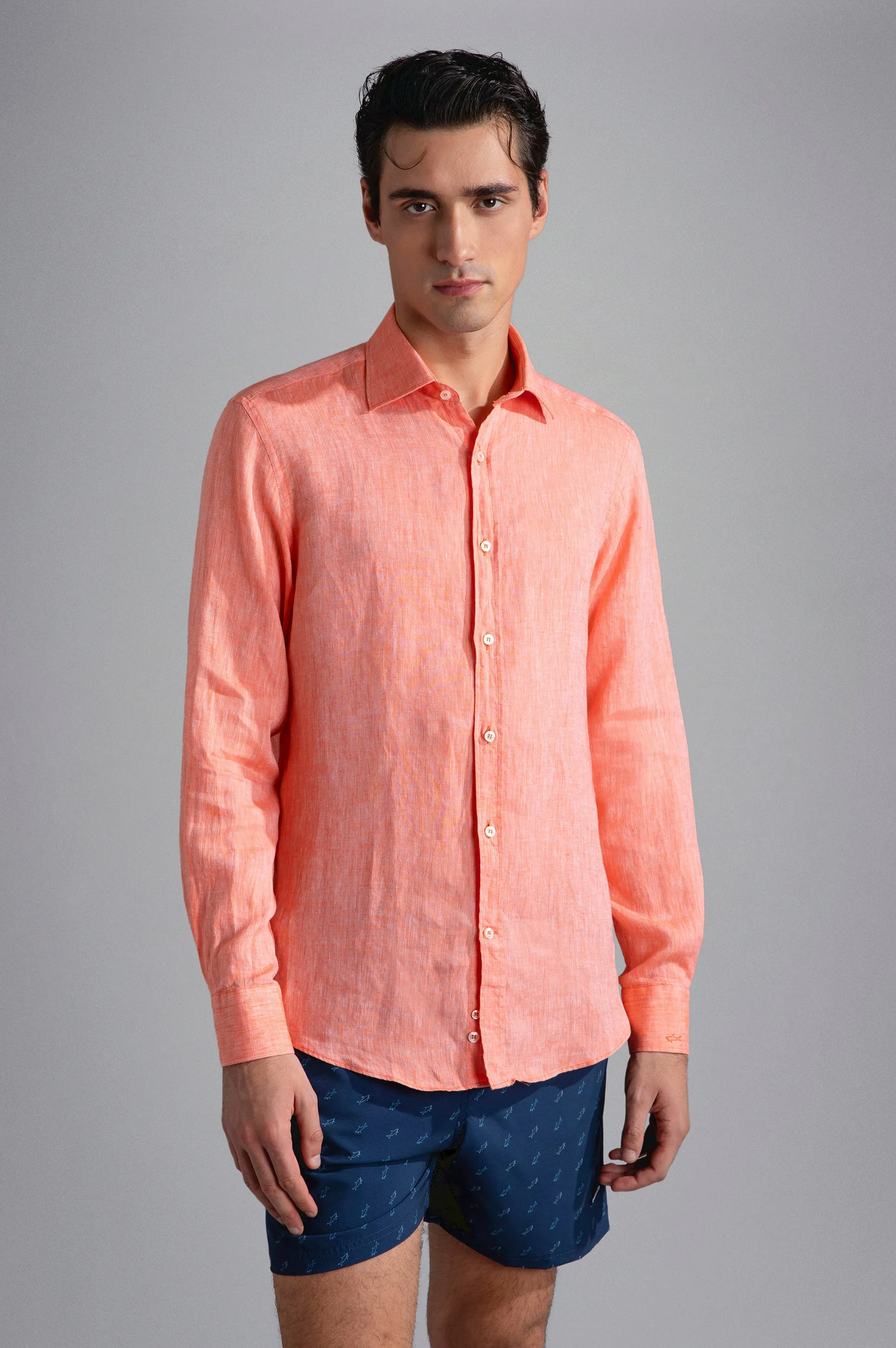 Pure Linen Solid Sport Shirt