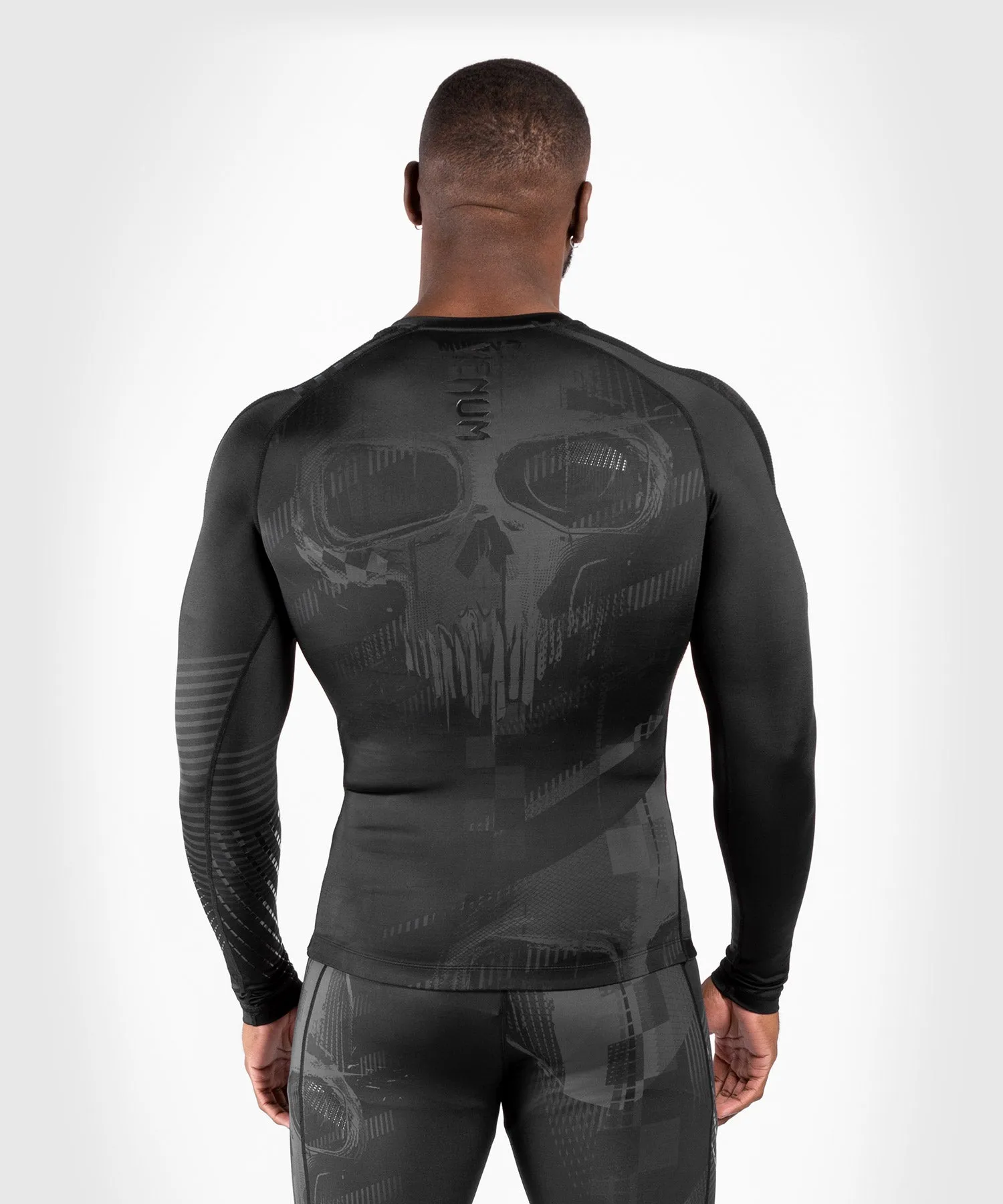 Rashguard Venum Skull - maniche lunghe - Nero/Nero