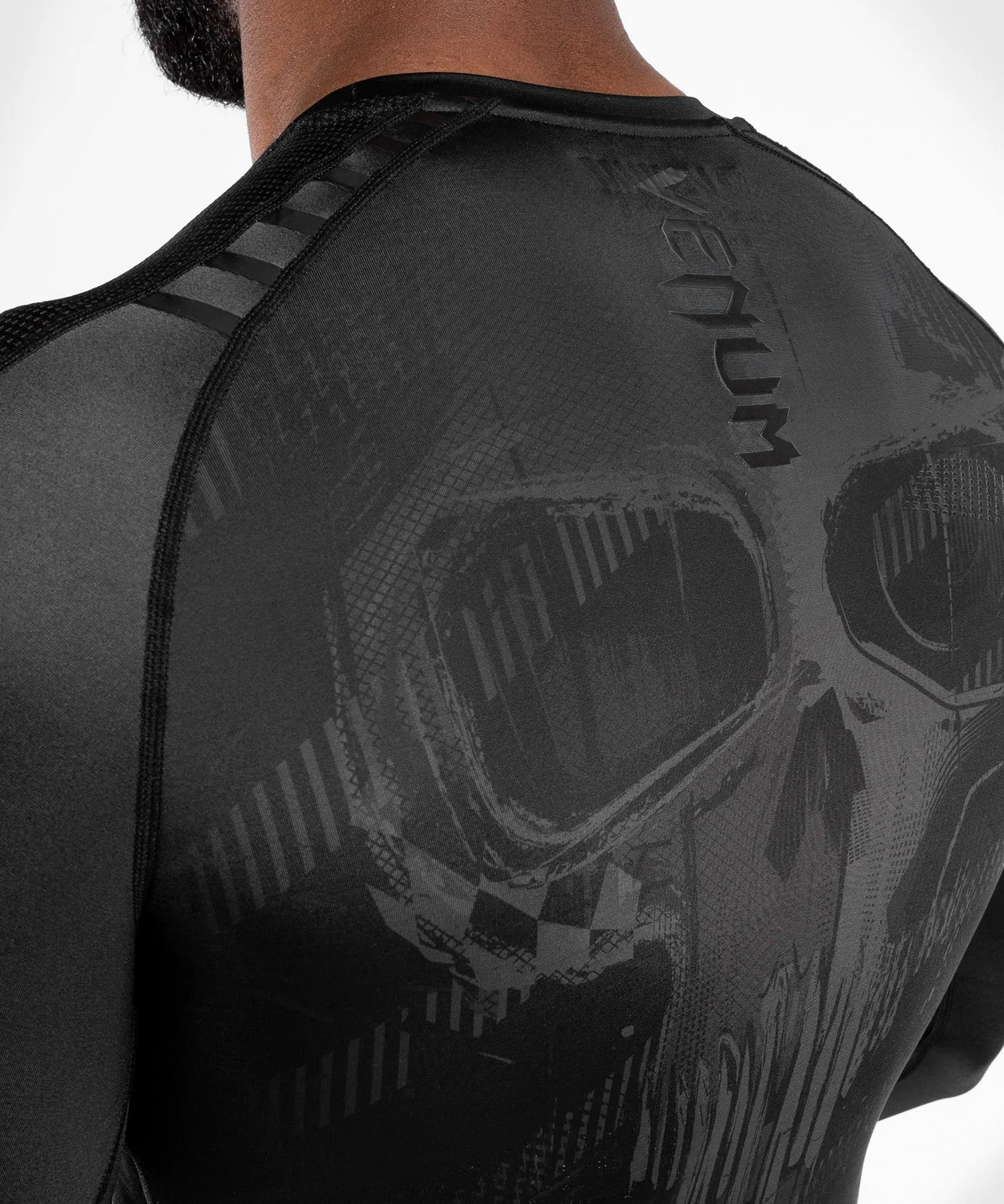 Rashguard Venum Skull - maniche lunghe - Nero/Nero
