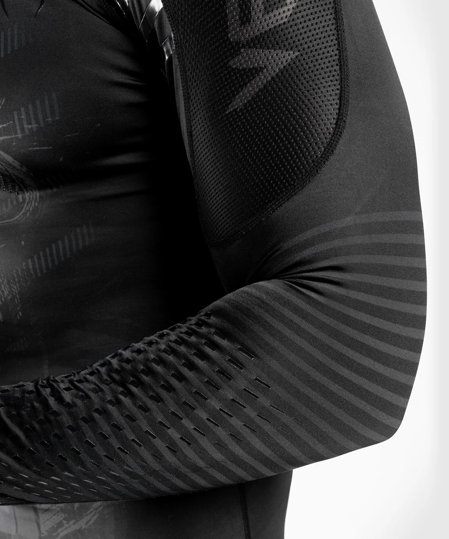 Rashguard Venum Skull - maniche lunghe - Nero/Nero