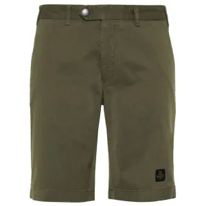 Refrigiwear Elegant Beige Bermuda Shorts with Logo Patch