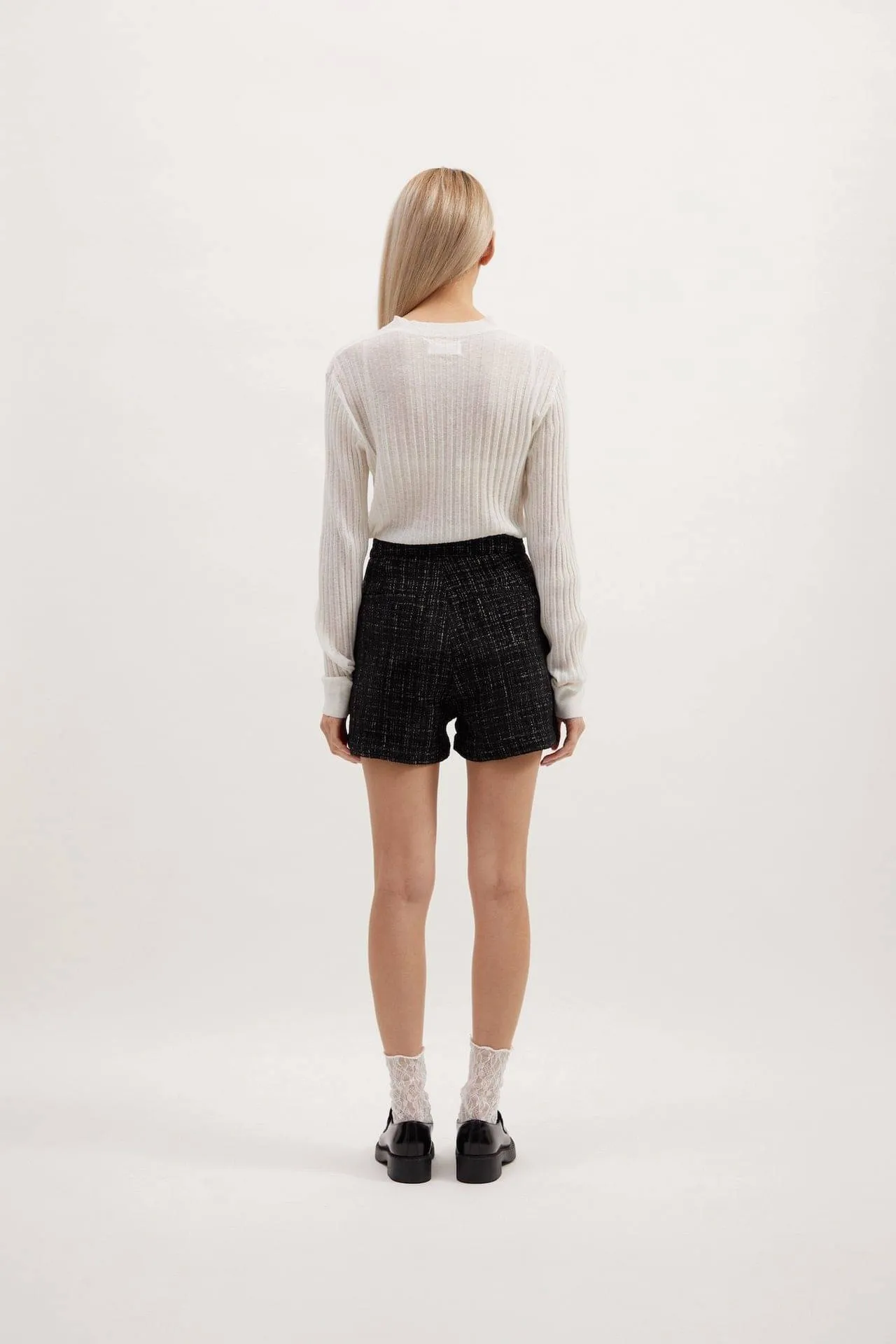 REMAIN Kyla Shorts - Black Boucle