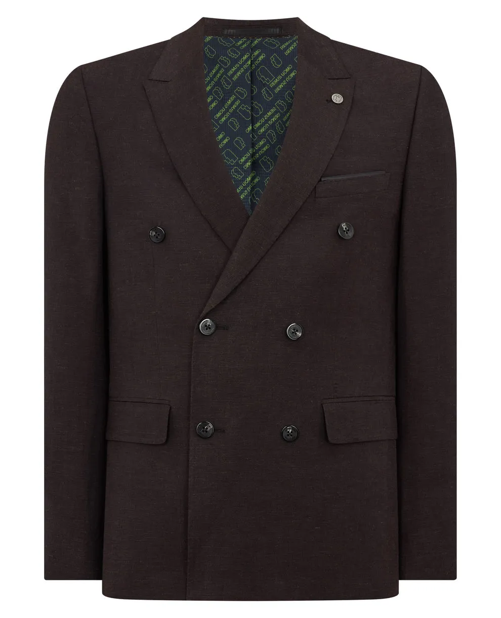 Remus Uomo Black Linen DB Blazer