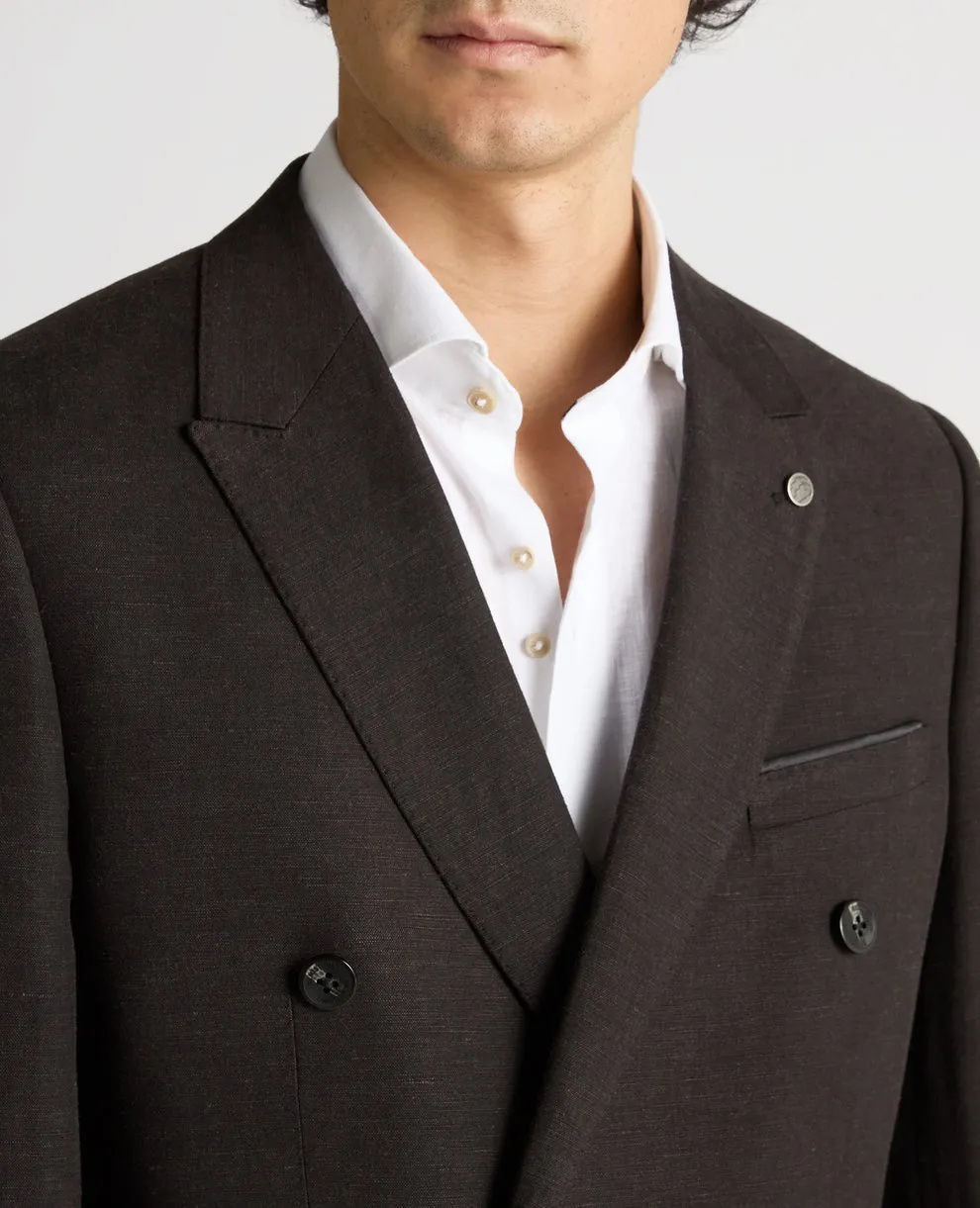 Remus Uomo Black Linen DB Blazer
