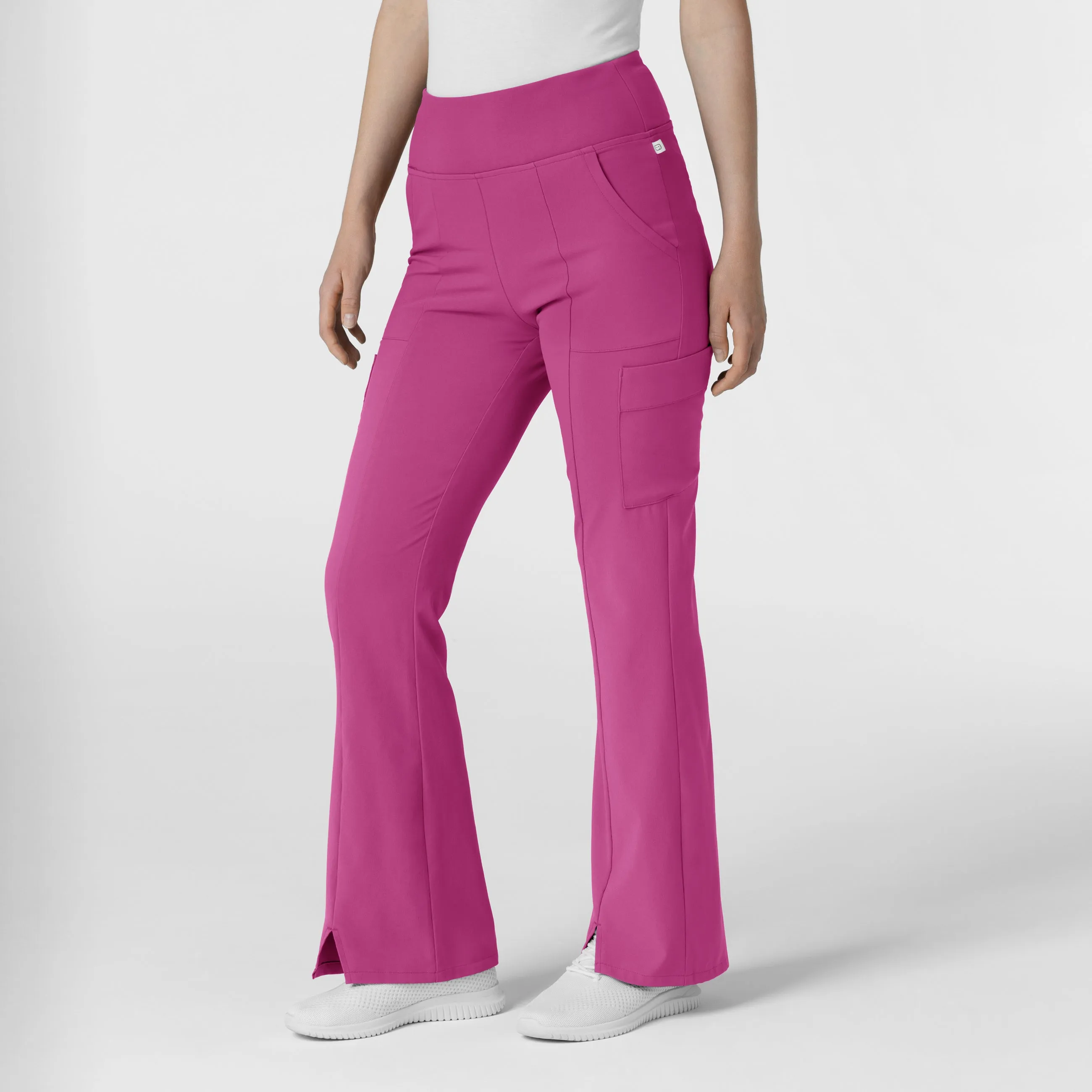 RENEW 5534 Cargo Flare Scrub Pants Raspberry