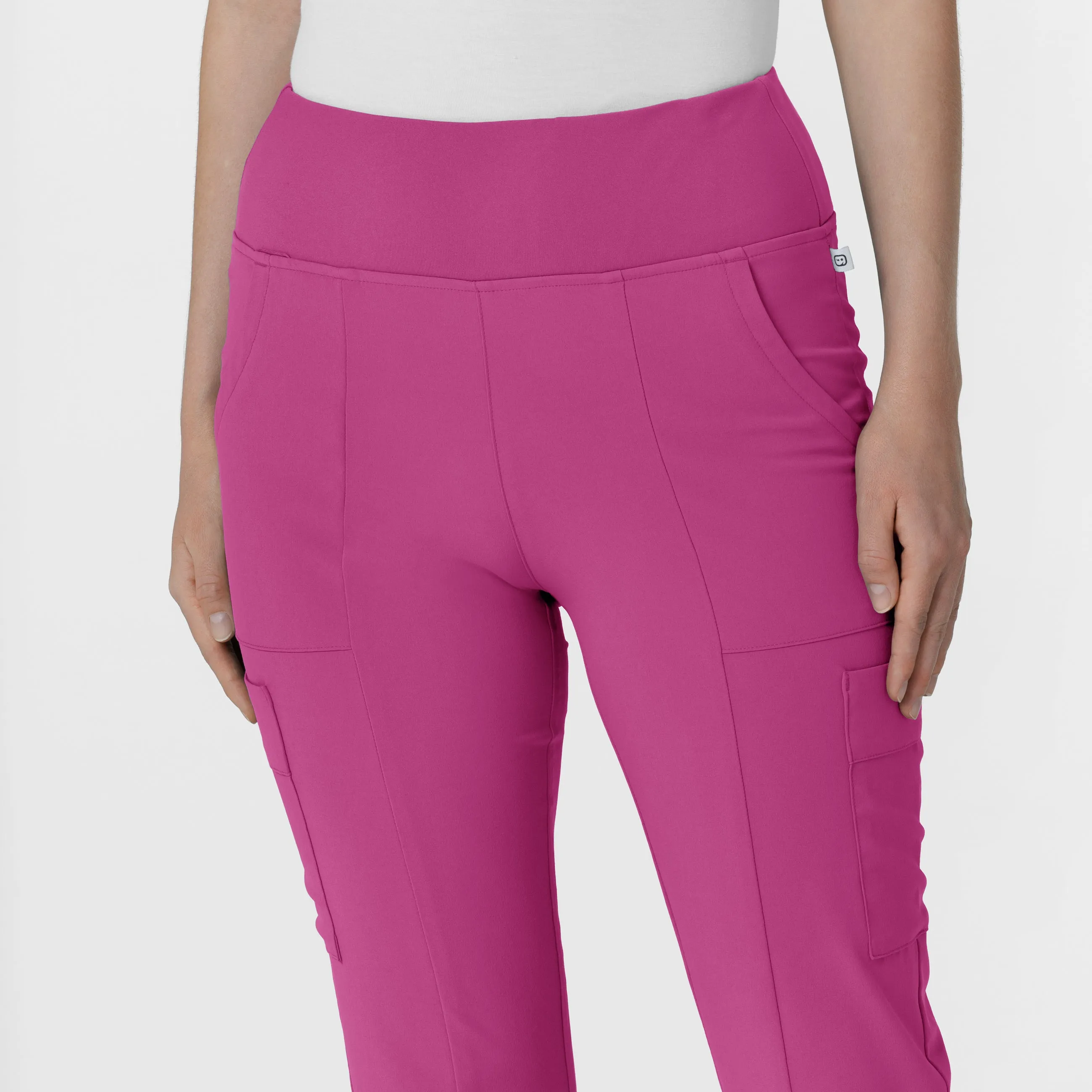 RENEW 5534 Cargo Flare Scrub Pants Raspberry