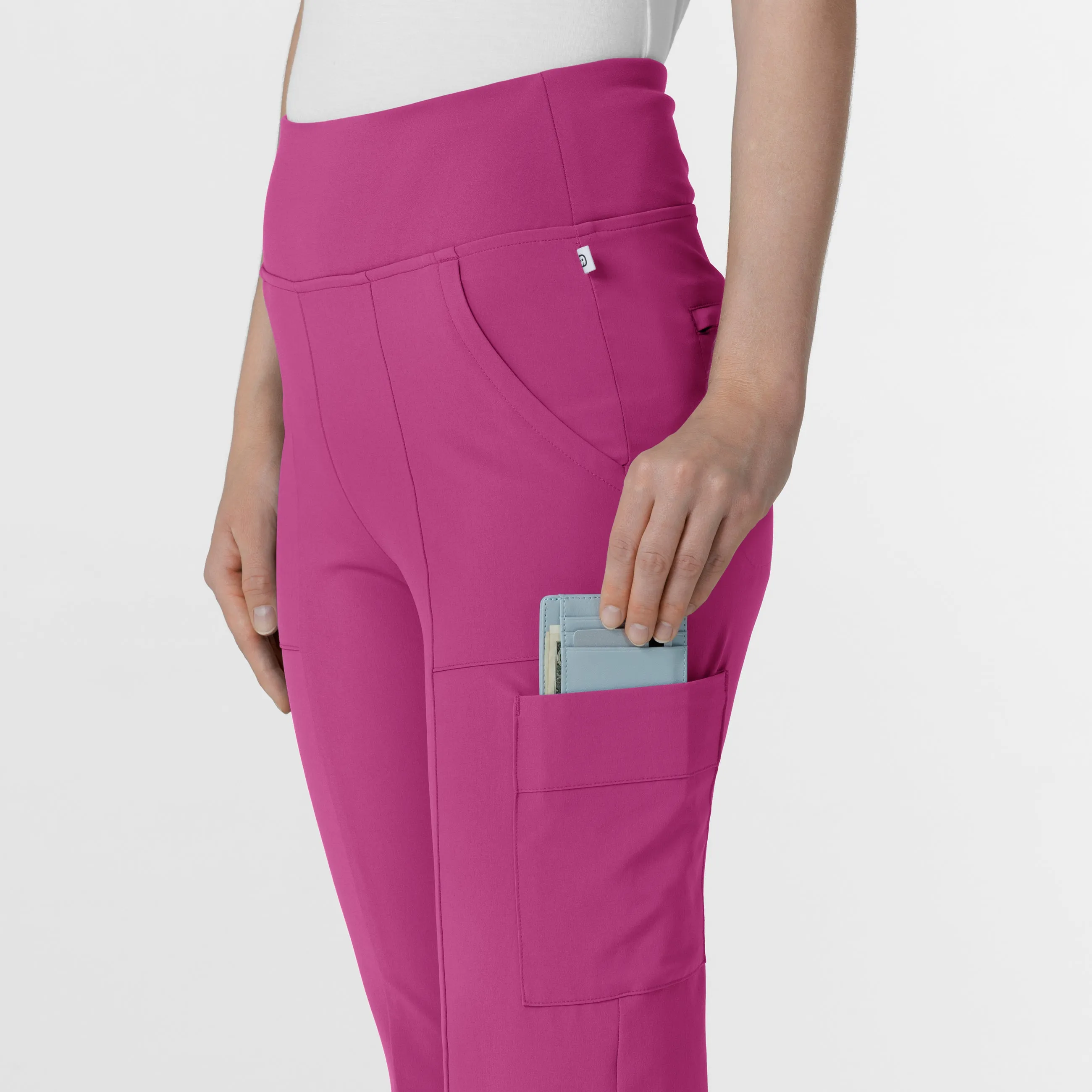 RENEW 5534 Cargo Flare Scrub Pants Raspberry