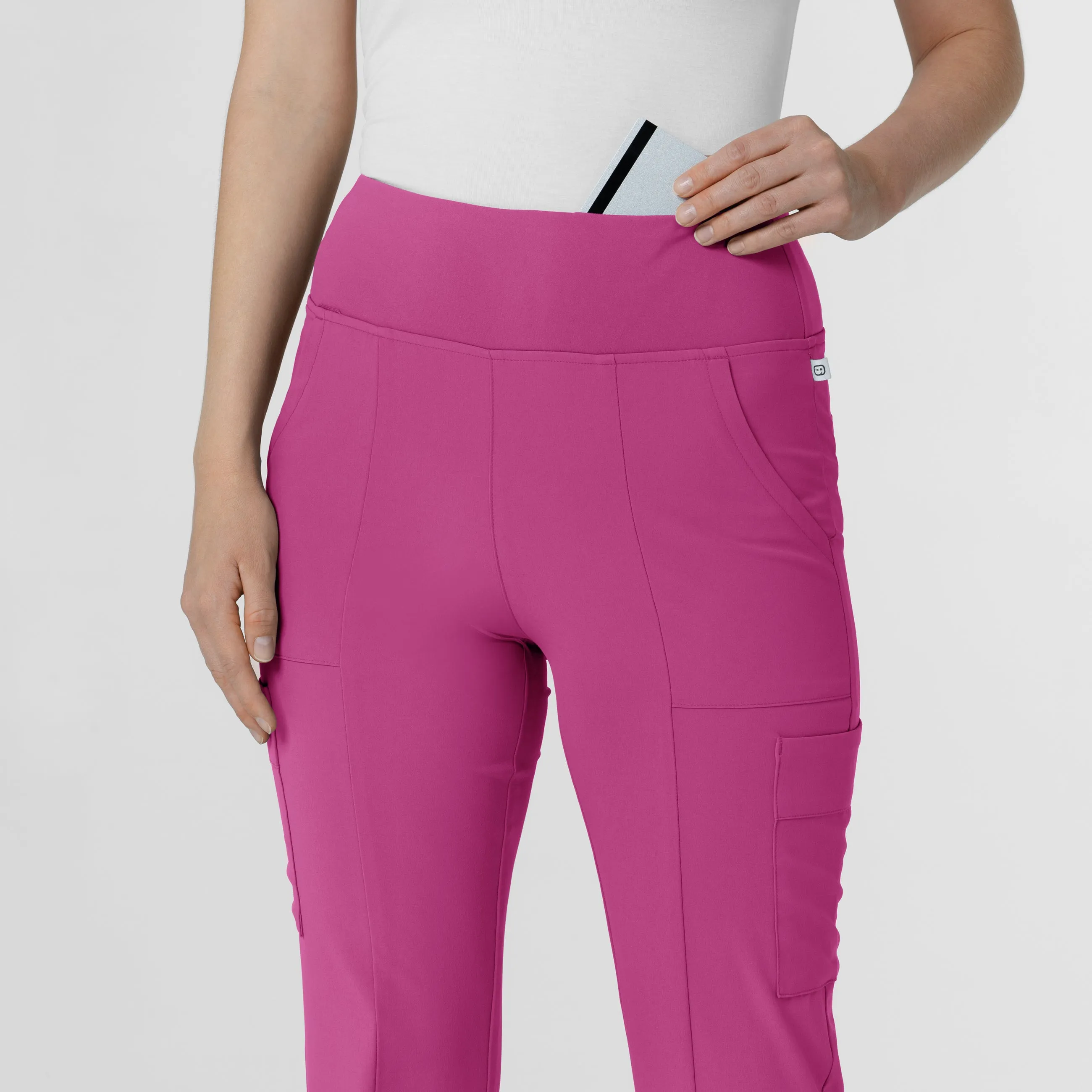 RENEW 5534 Cargo Flare Scrub Pants Raspberry