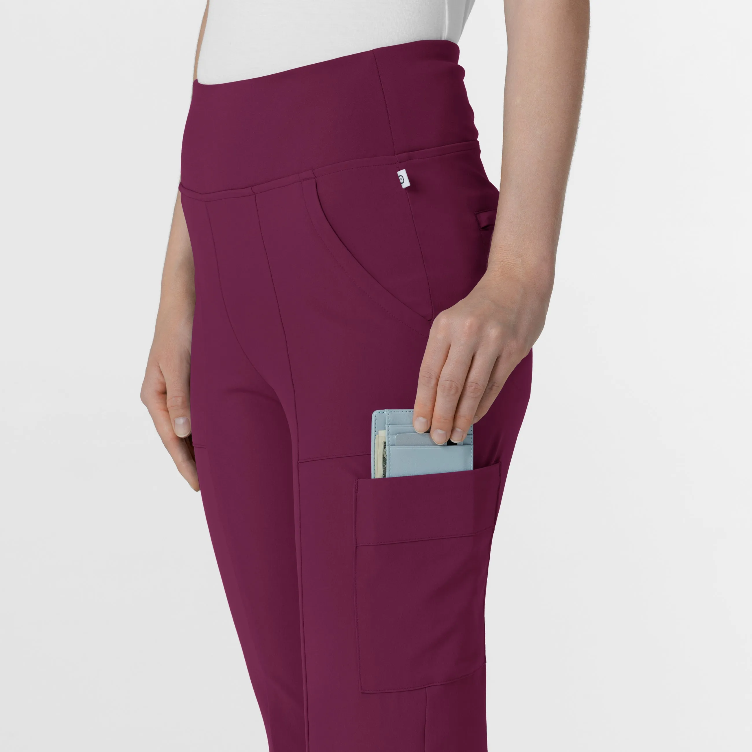 RENEW 5534 Cargo Flare Scrub Pants Wine