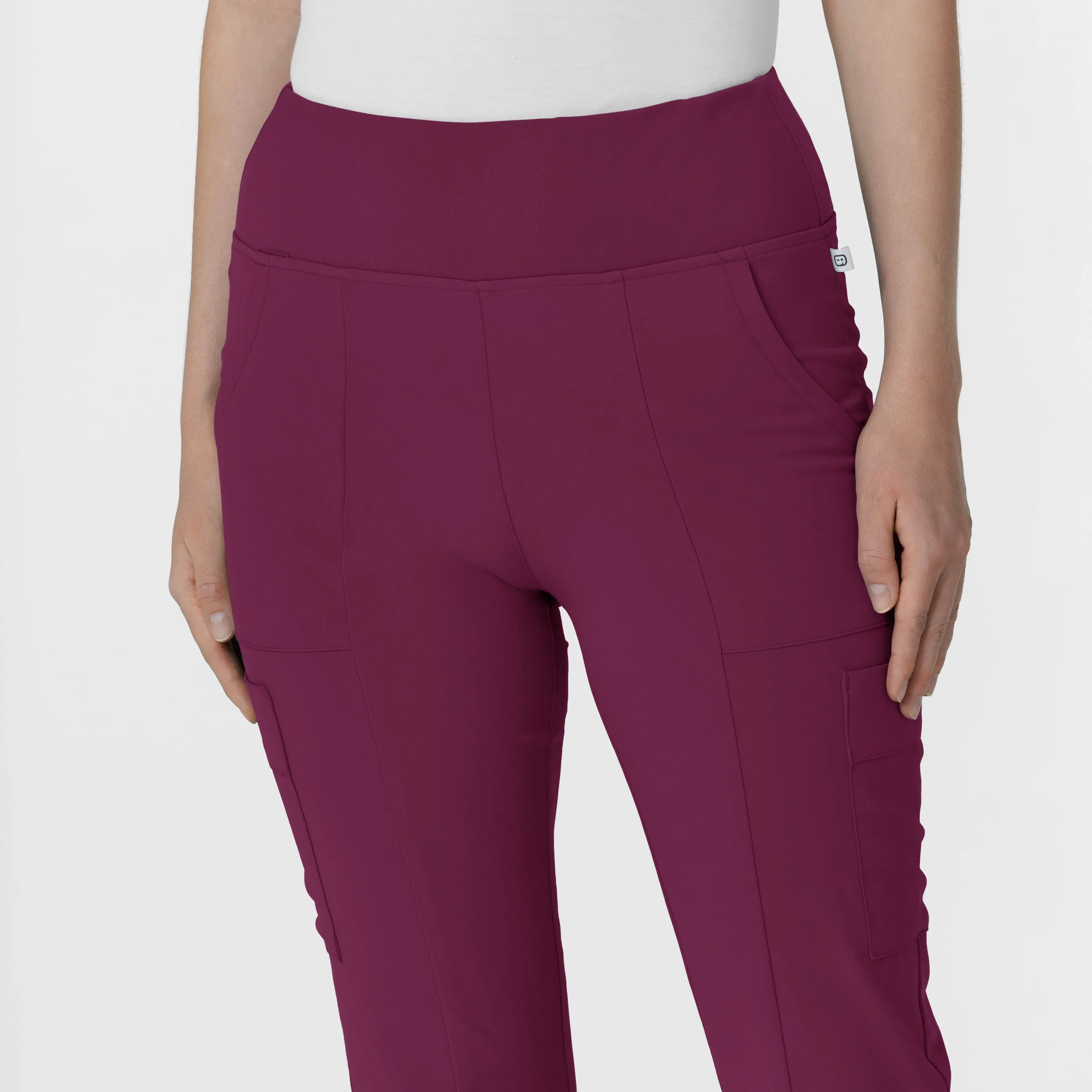 RENEW 5534 Cargo Flare Scrub Pants Wine