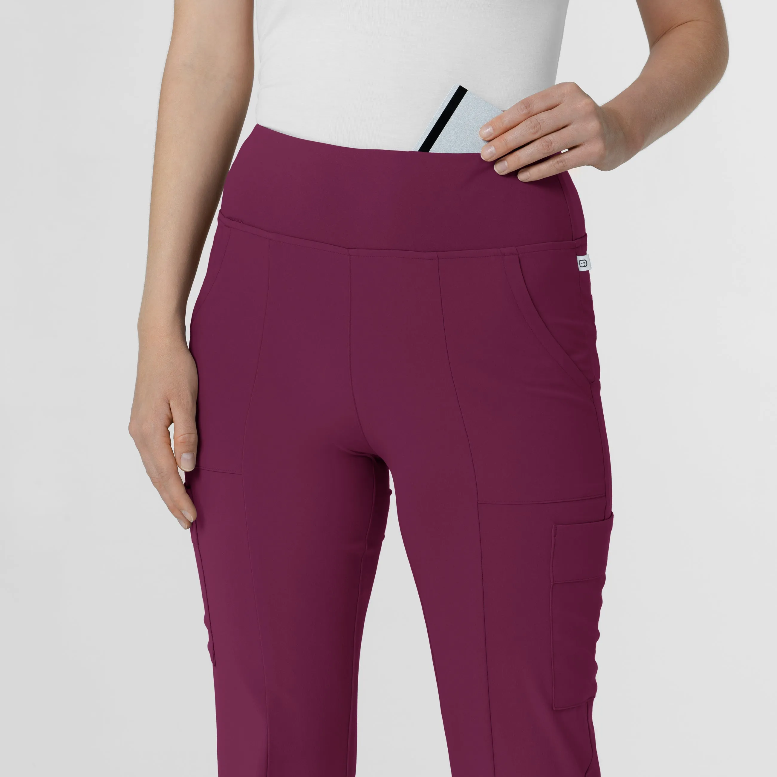 RENEW 5534 Cargo Flare Scrub Pants Wine