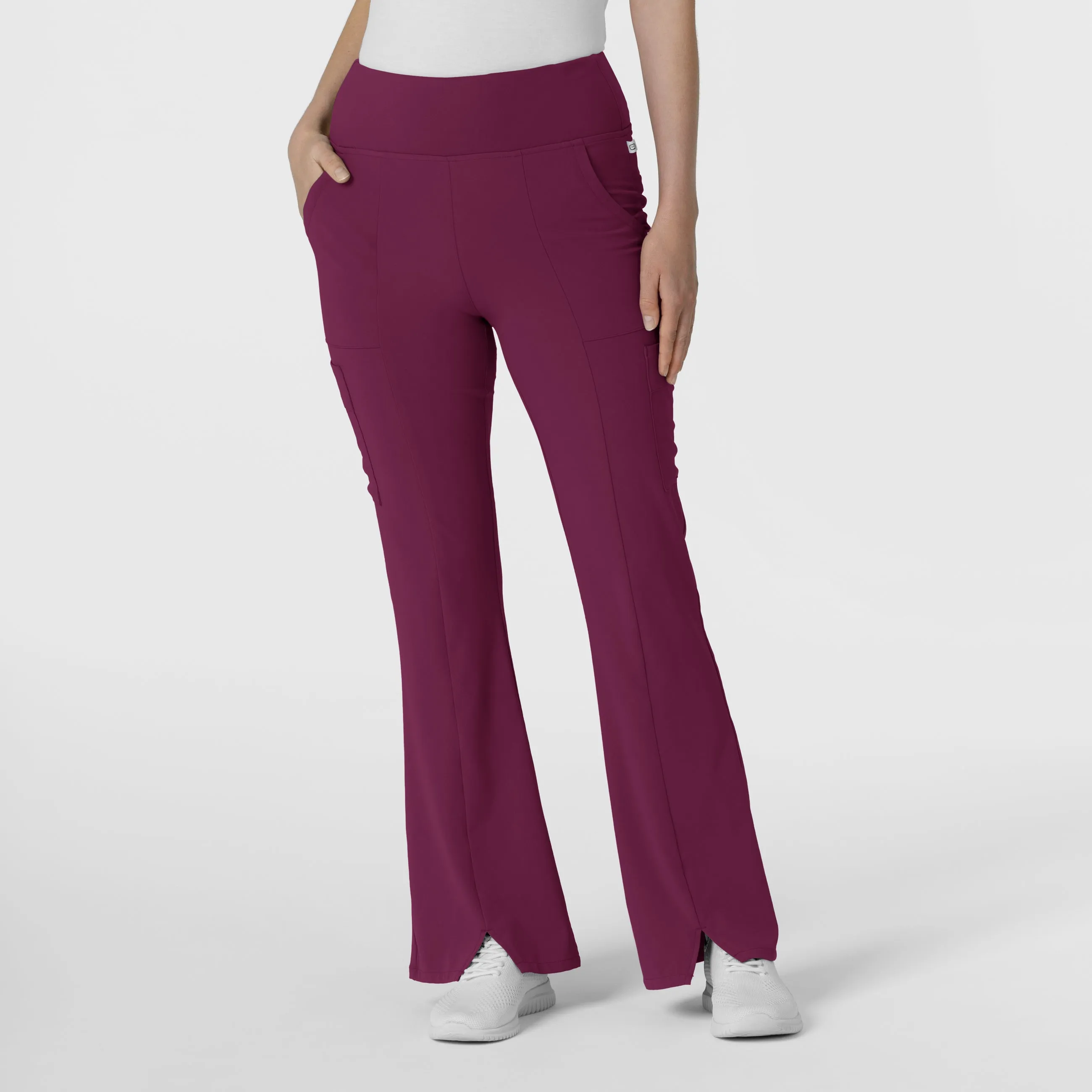 RENEW 5534 Cargo Flare Scrub Pants Wine