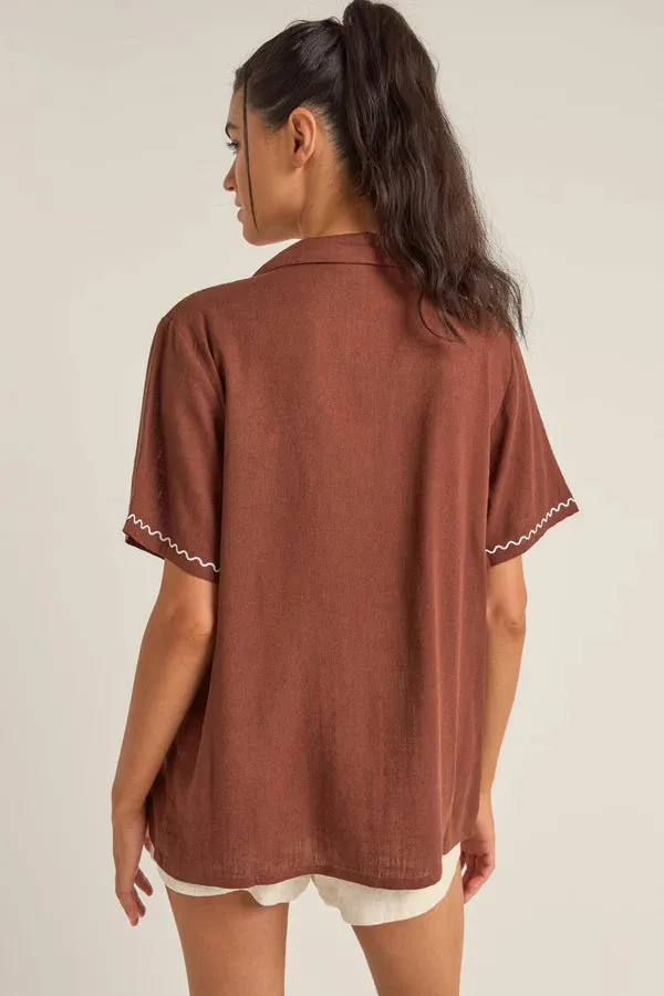 Rhythm - Solis Embroidered Short Sleeve Shirt