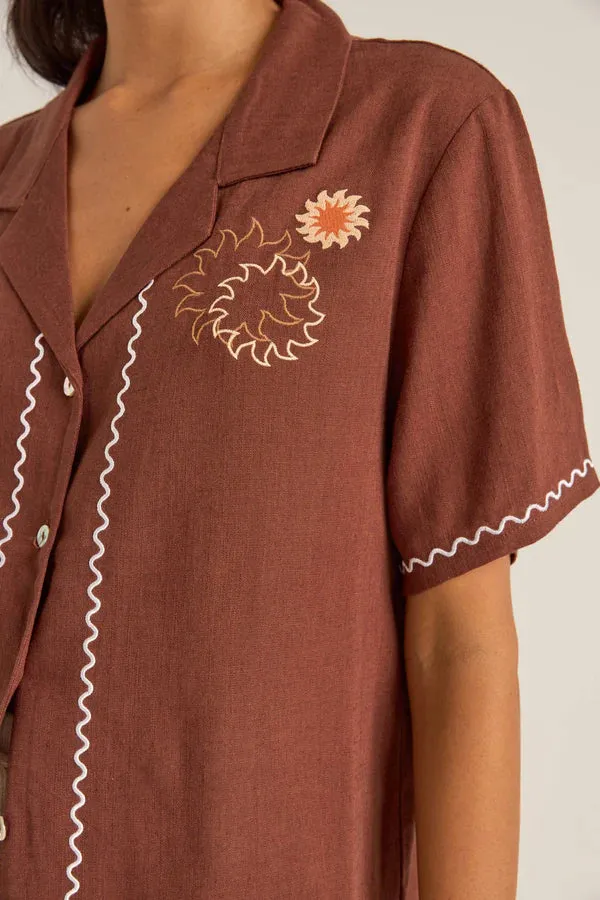 Rhythm - Solis Embroidered Short Sleeve Shirt