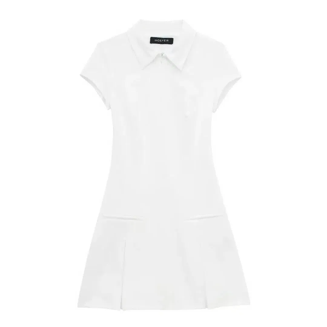 Short Sleeve Collared Sundress
