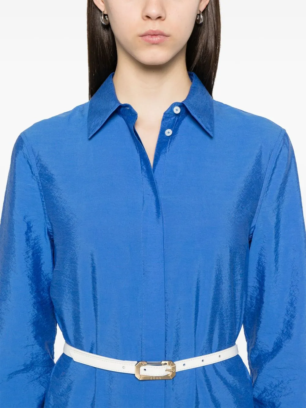 Silk chemisier dress