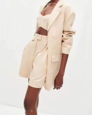 SJ Sara Tailored Tencel / Cotton Blazer | Shorts | Bralette