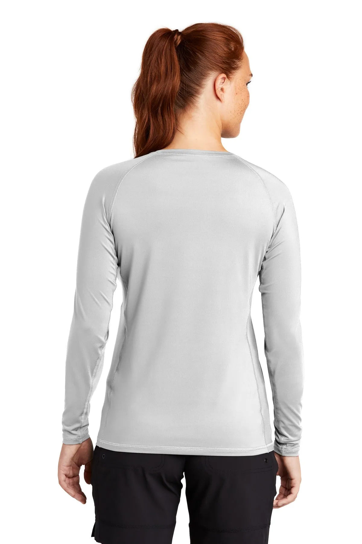 Sport-Tek  Women's Long Sleeve Rashguard Tee. LST470LS White