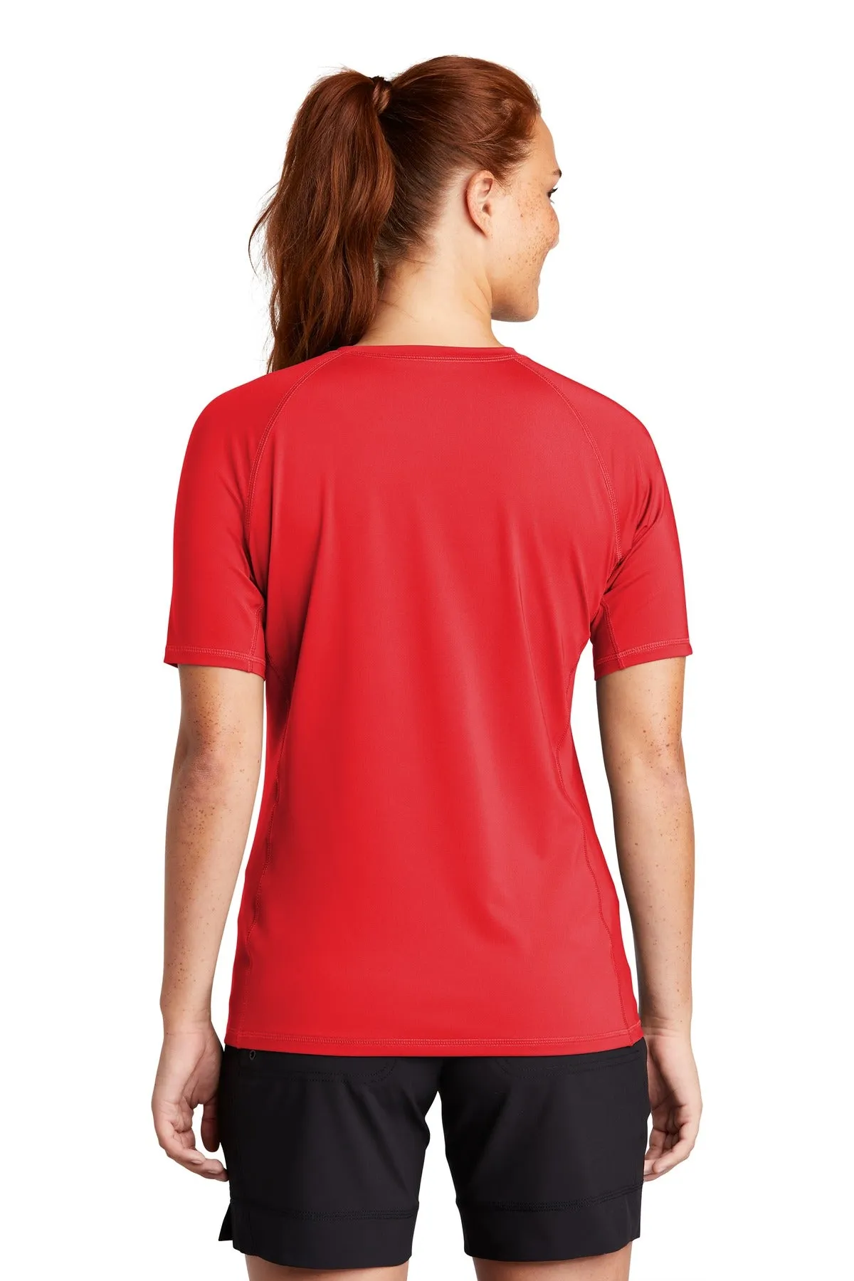 Sport-Tek  Women's Rashguard Tee. LST470 True Red