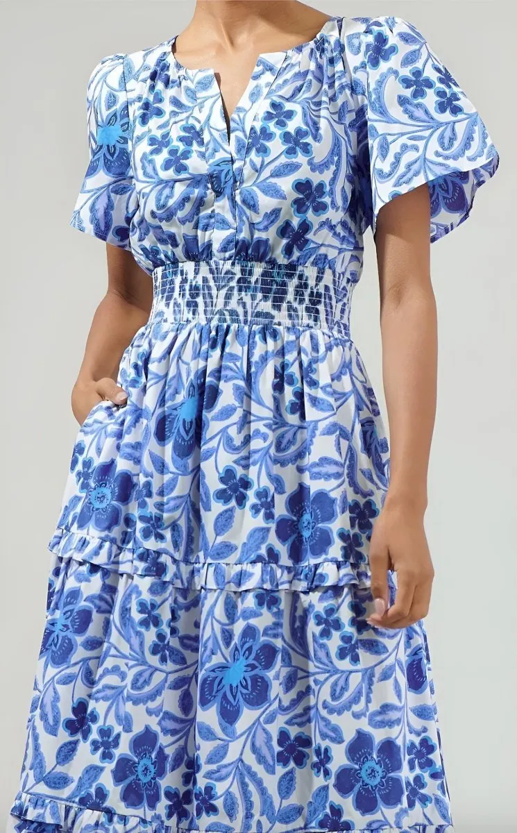 Sugarlips - Celeste Floral Palmer Poplin Tiered Maxi Dress (Final Sale)
