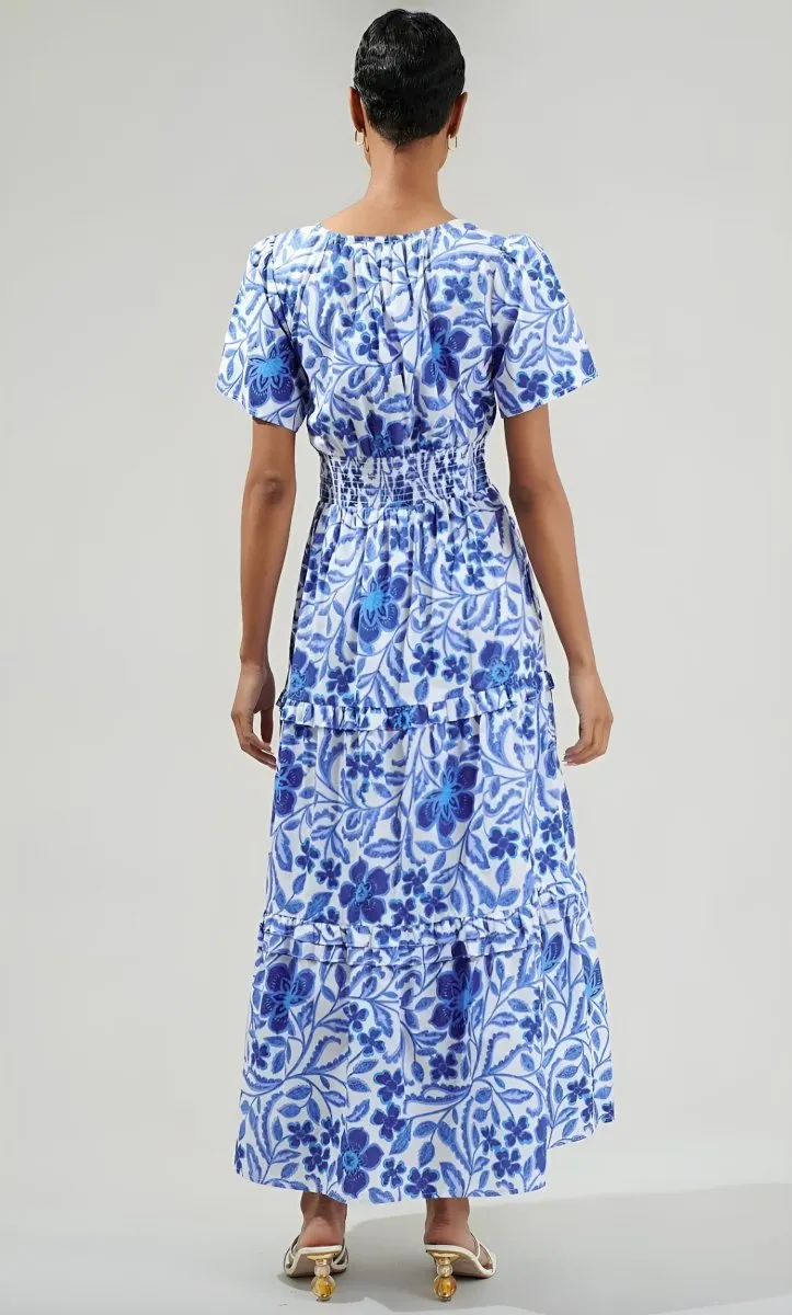 Sugarlips - Celeste Floral Palmer Poplin Tiered Maxi Dress (Final Sale)