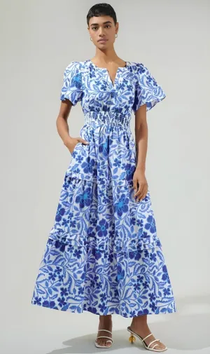 Sugarlips - Celeste Floral Palmer Poplin Tiered Maxi Dress (Final Sale)