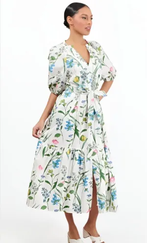 Sugarlips - Clove Garden Floral Wynette Tiered Midi Dress (Final Sale)