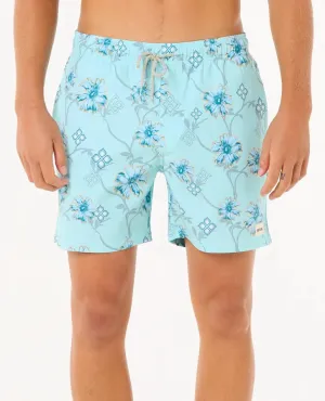 Surf Revival Floral Volley - Aqua