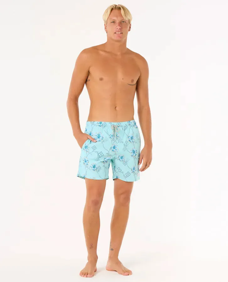 Surf Revival Floral Volley - Aqua