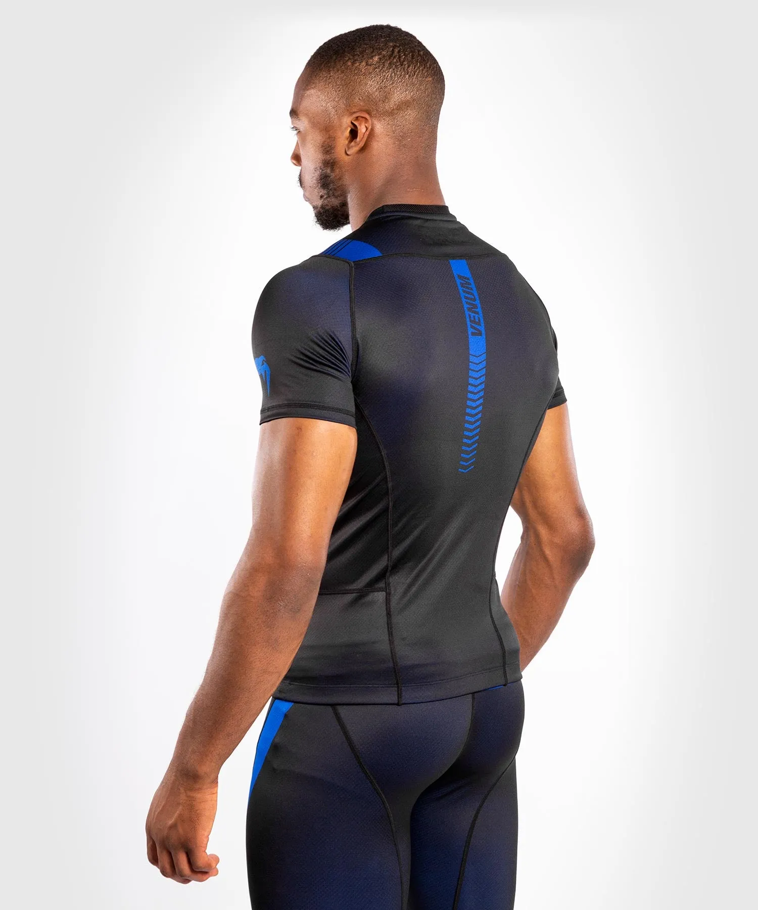 T-shirt a compressione Venum No Gi 3.0 - Maniche corte - Nero/Blu