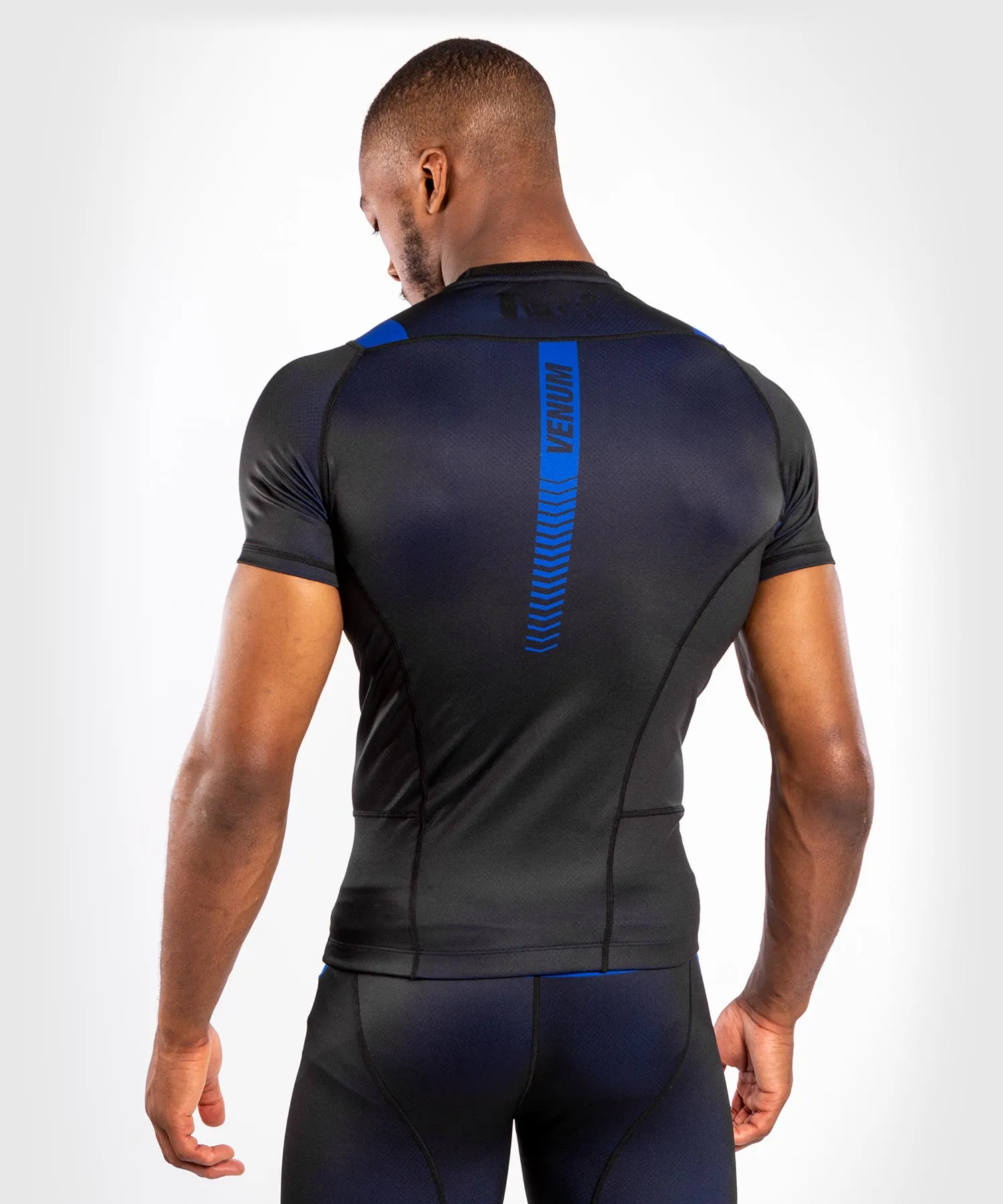 T-shirt a compressione Venum No Gi 3.0 - Maniche corte - Nero/Blu