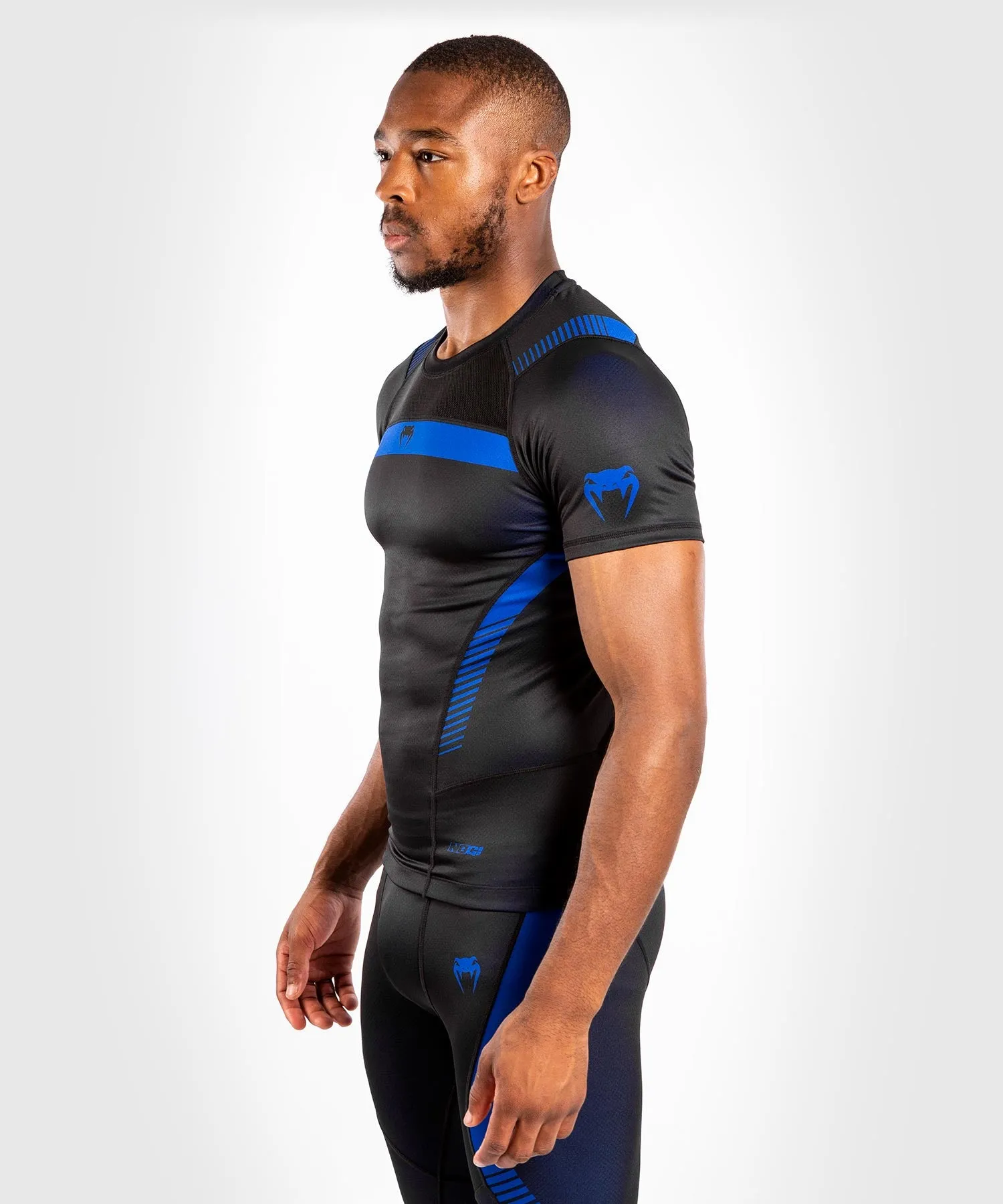 T-shirt a compressione Venum No Gi 3.0 - Maniche corte - Nero/Blu