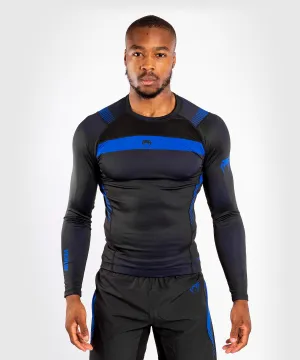 T-shirt a compressione Venum No Gi 3.0 - Maniche lunghe - Nero/Blu
